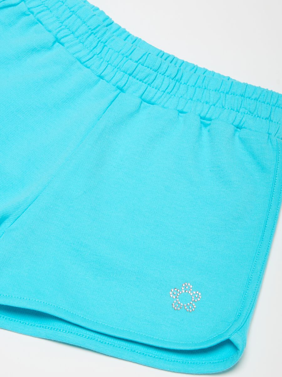 Plush shorts with diamantés_2