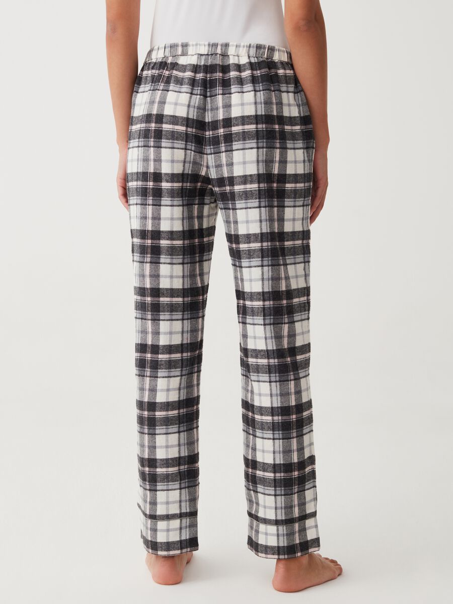 Pantalone pigiama scozzese con lurex_2