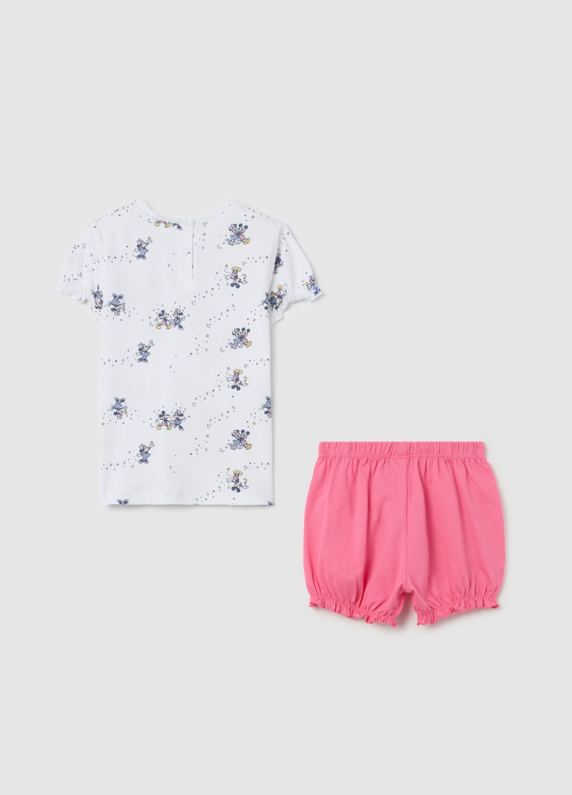 Cotton pyjamas with Minnie and Mickey Mouse print