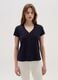Solid colour T-shirt with V neck_1