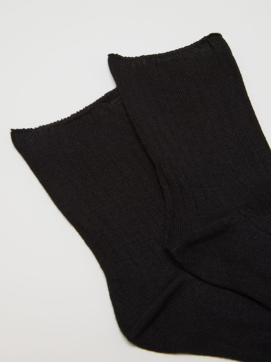 Two-pack black stretchy socks_1