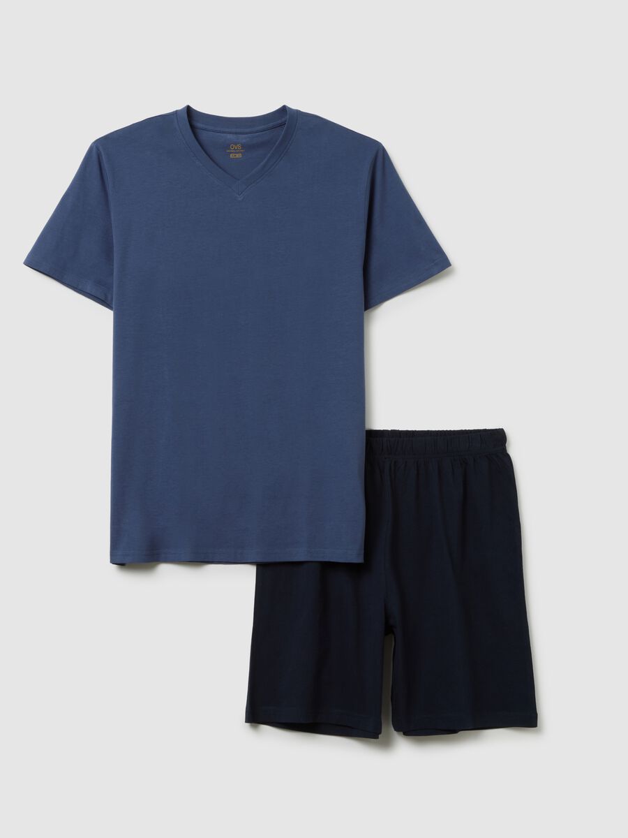 Blue pure cotton regular fit pyjama_4