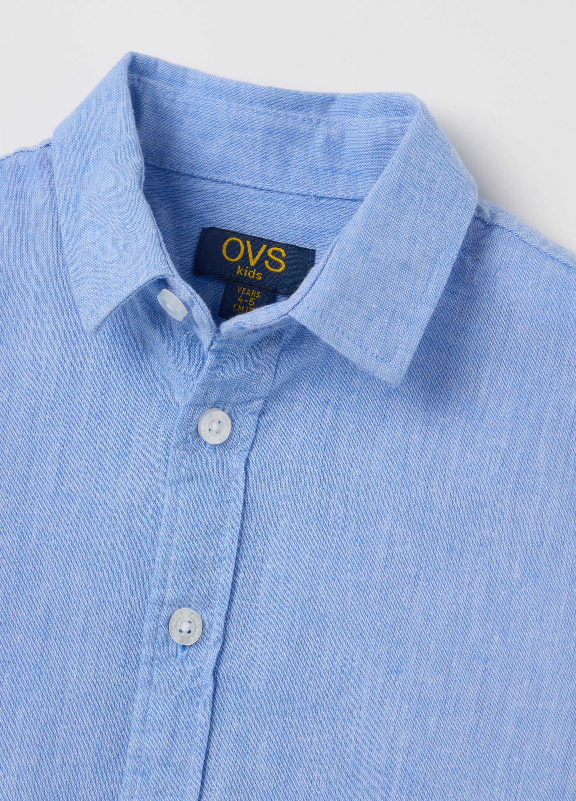 Camicia in cotone e lino 