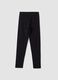 Leggings neri in cotone organico elasticizzato skinny fit per ragazza_1