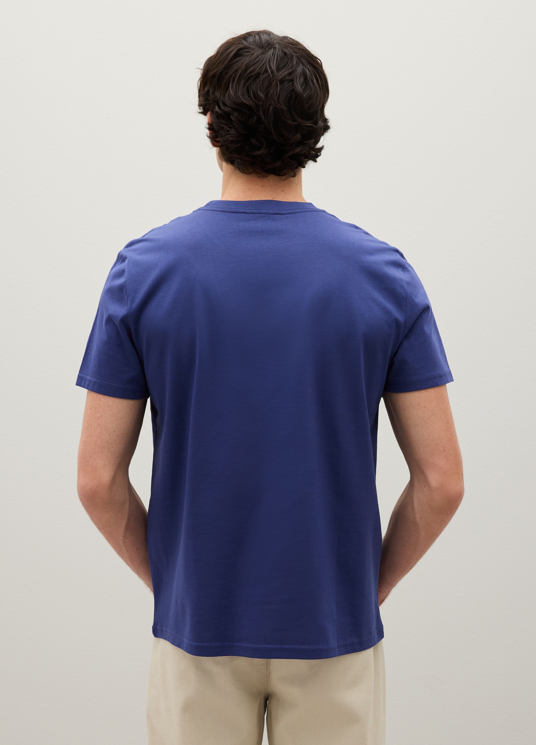 Blue pure cotton T-shirt