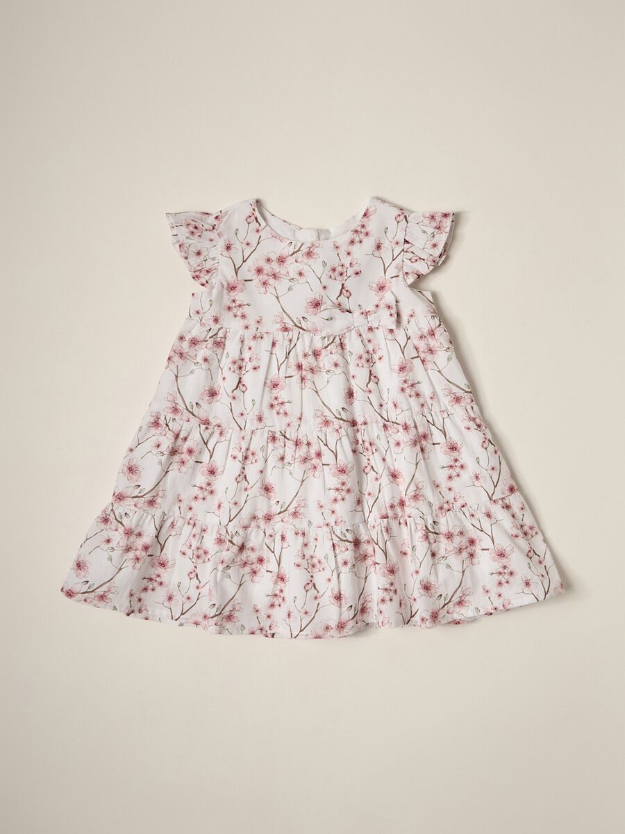 IANA newborn girl tiered dress in 100% cotton_0