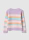 Children's regular-fit multicolour striped pure cotton jumper_1