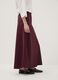 Red satin maxi skirt with elasticated waist_3