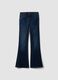 Blue flared stretch-cotton jeans_4