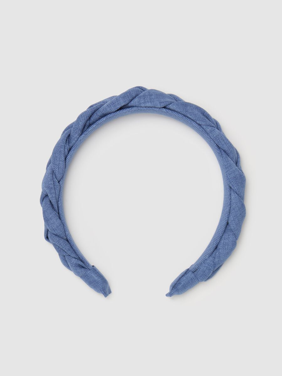 Braided blue Alice band_0