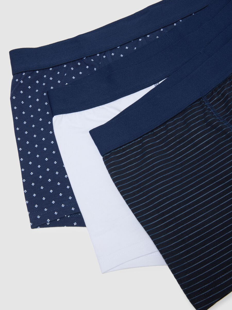 Pack of three multicoloured stretch cotton boxers regular fit_1