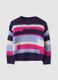 Maglia viola a righe girocollo regular fit_0