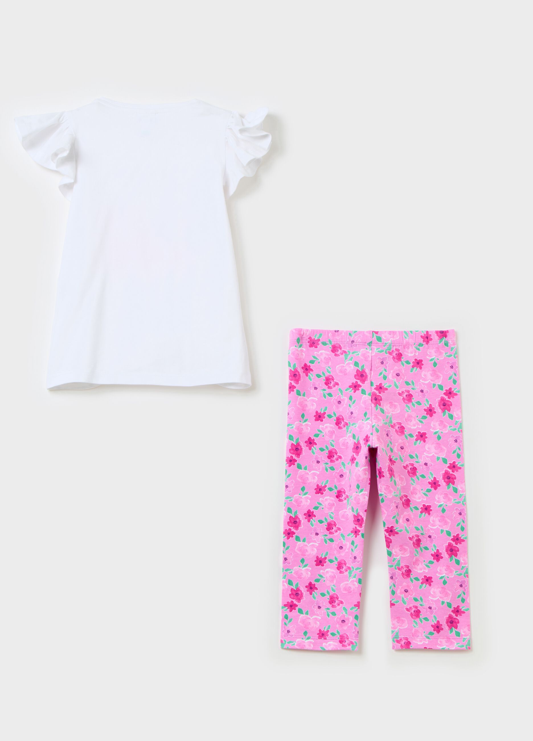 Stretch cotton jogging set with Marie print