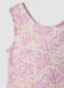 Girls&rsquo; pink sleeveless stretch dress with floral print_2