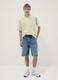 Green pure cotton T-shirt with chest pocket_1
