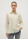 Regular fit yellow striped pure cotton shirt_2