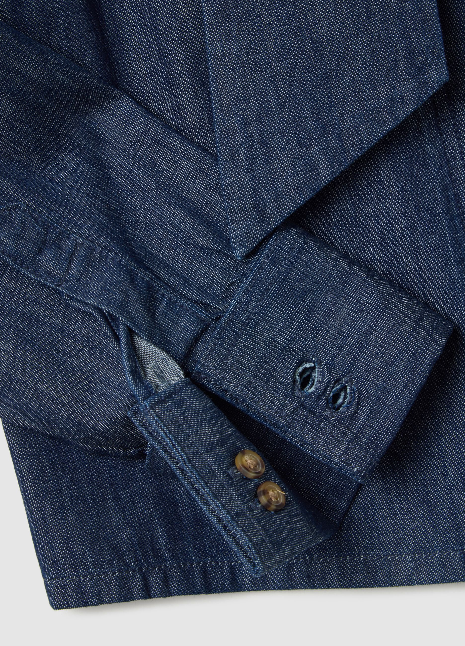 Camicia in puro cotone denim regular fit