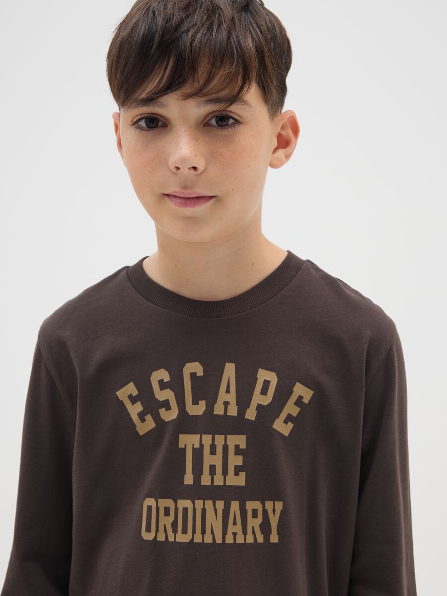 Boy's long sleeve black cotton T-shirt_2