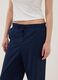 Blue stretch-cotton trousers with elasticated waist_3