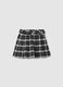 Black checkered skirt for girls with adjustable belt_0