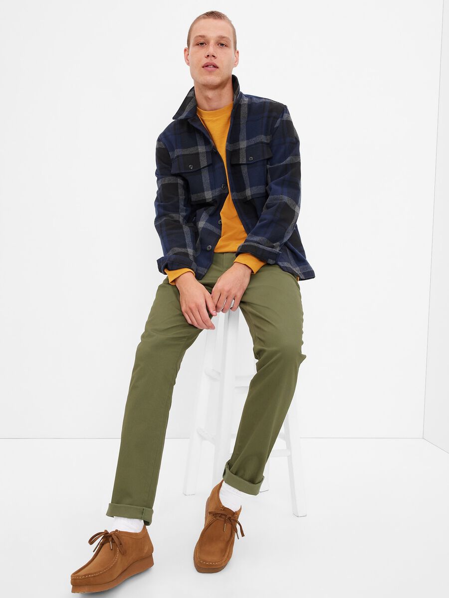 Pantaloni slim fit in cotone stretch_0