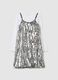 Multicolour Regular Fit Girls' Dress with Sequins_1