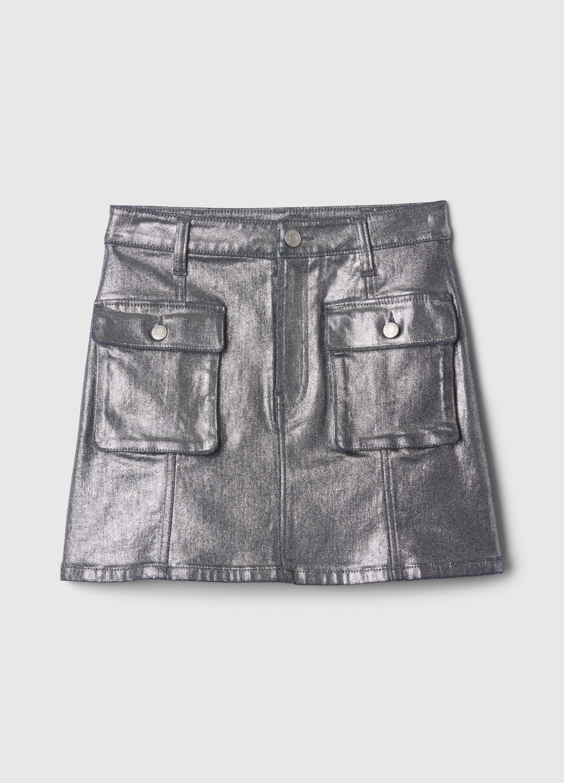Metallic-effect miniskirt