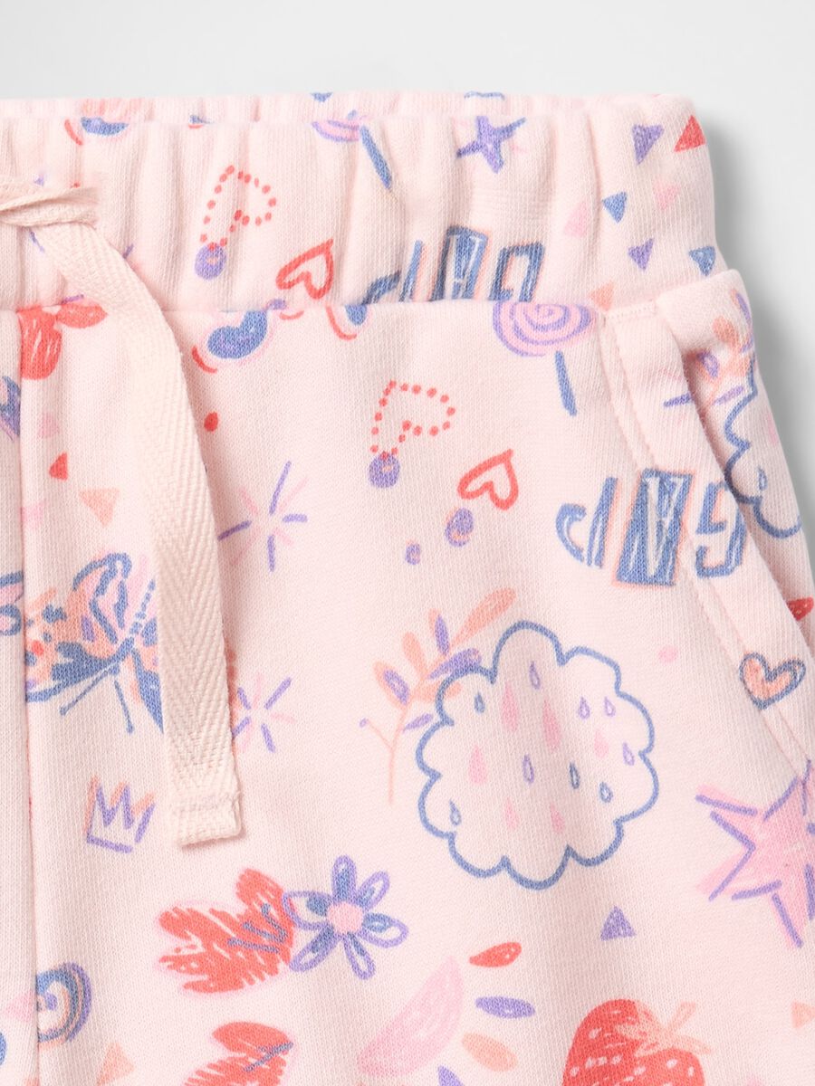 Pink shorts with colourful pattern GAP Kids_2