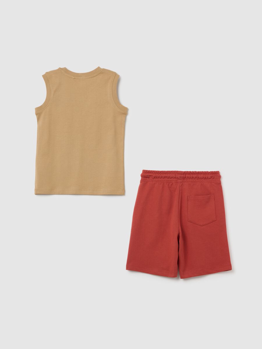 Beige pure cotton kids set regular fit_1