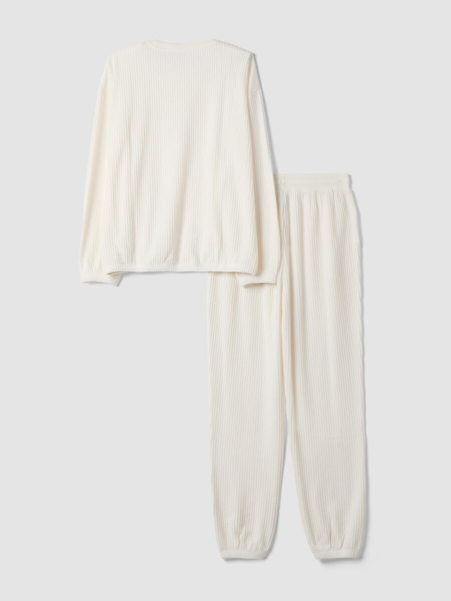 Pigiama bianco in jersey di viscosa elasticizzata regular fit_6
