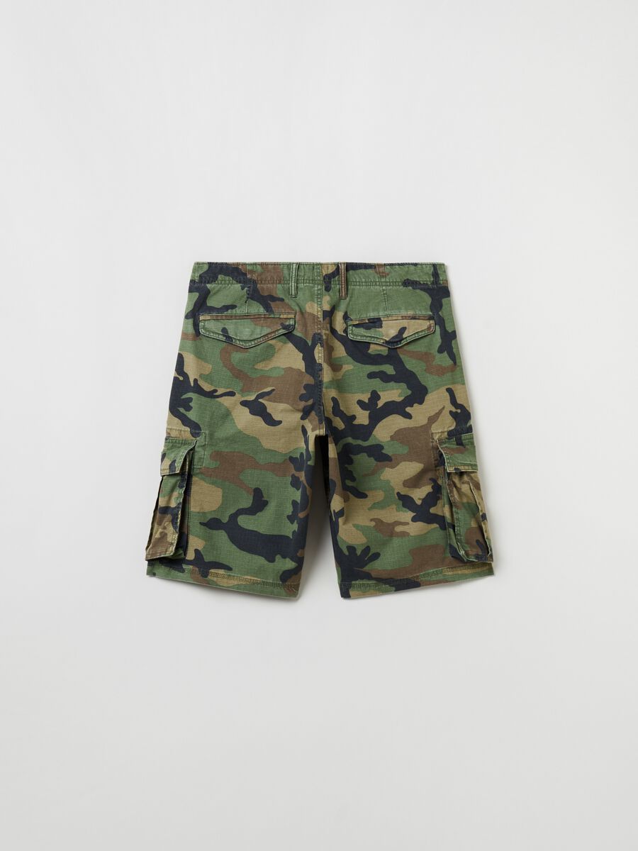 Camouflage cargo Bermuda shorts_2