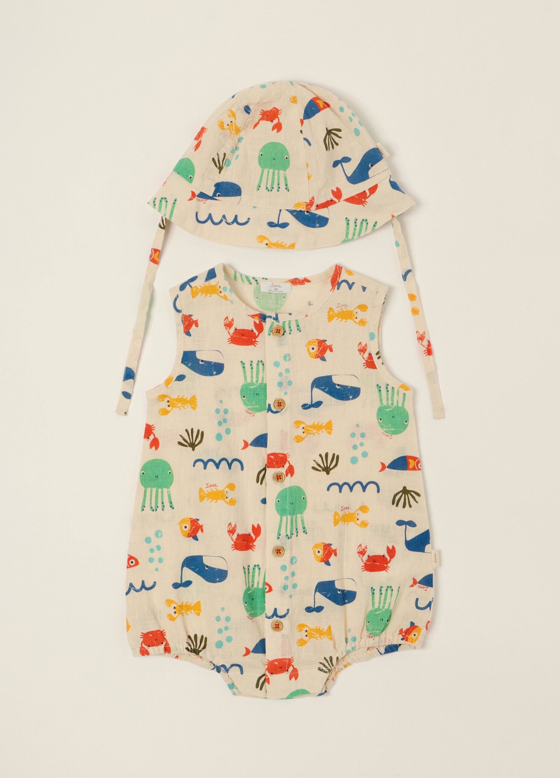 IANA pure cotton baby sleepsuit