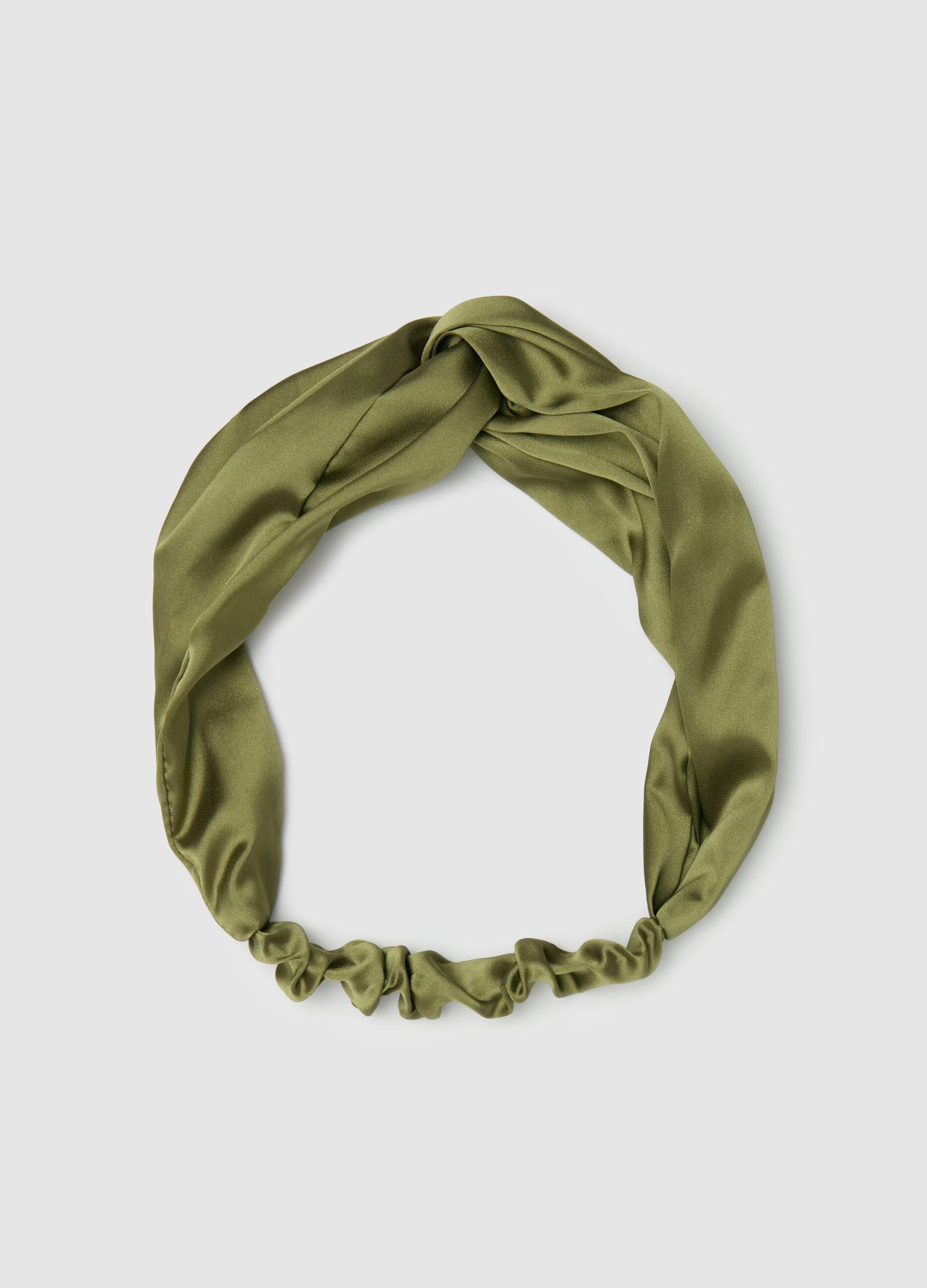 Satin headband with knot