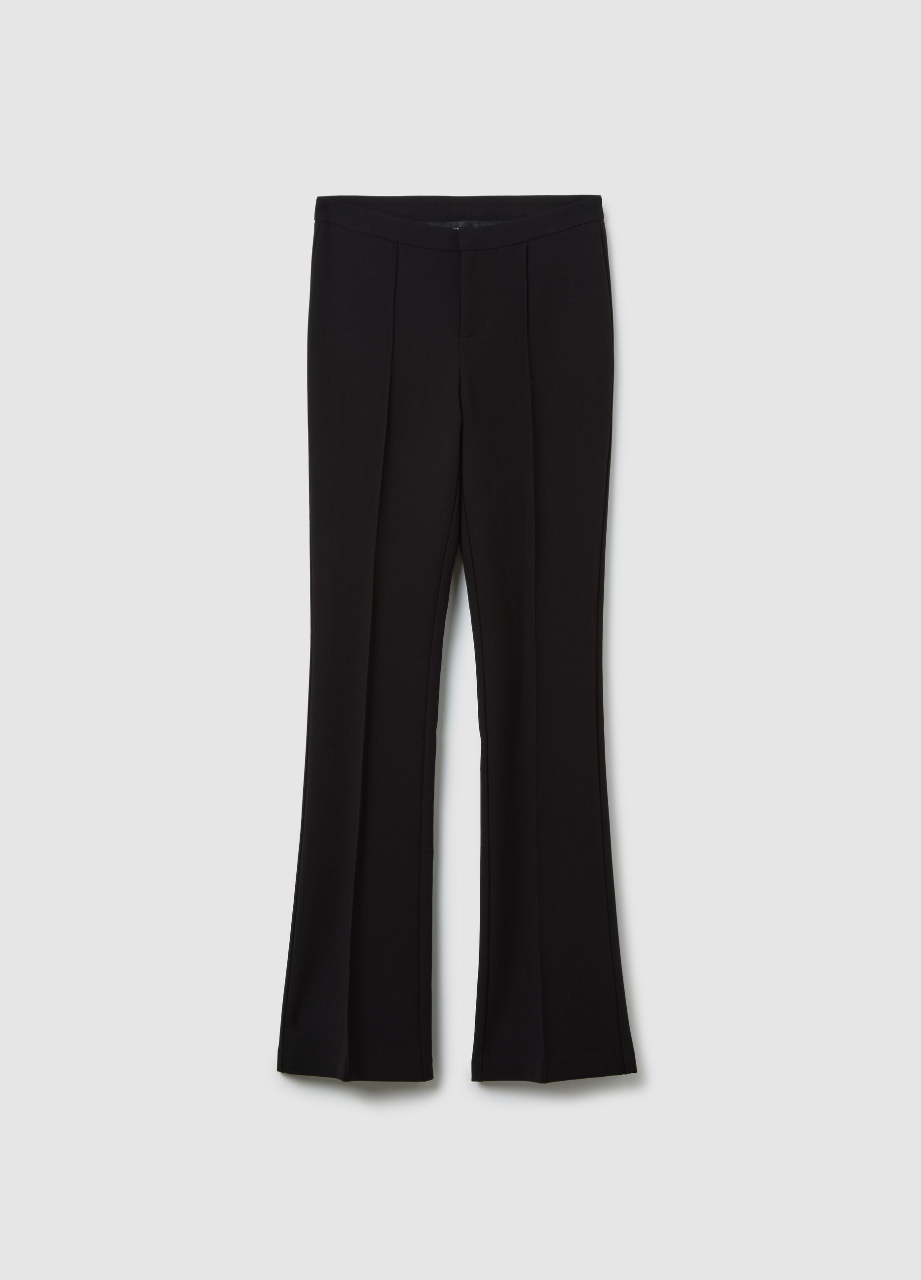 Formal Flare Trousers Black