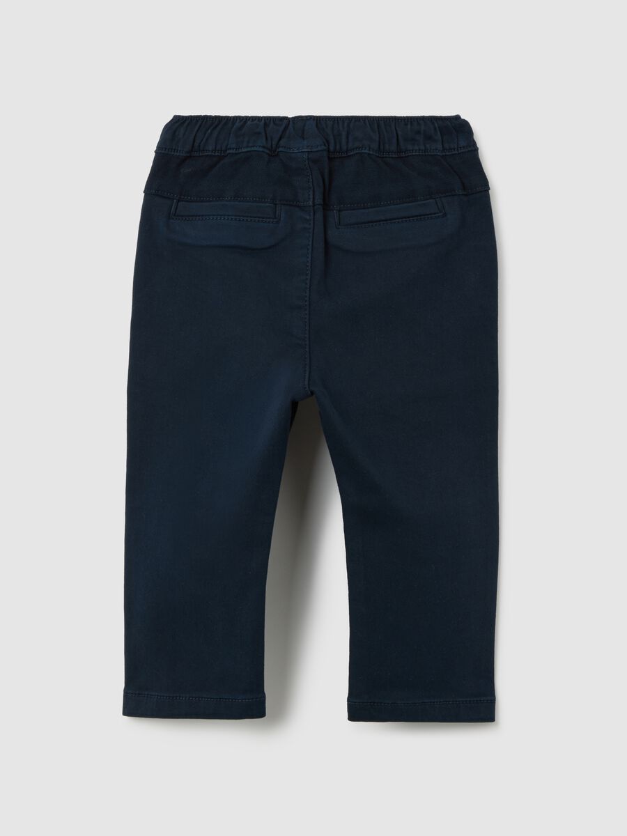 Children's blue cotton trousers regular fit_1
