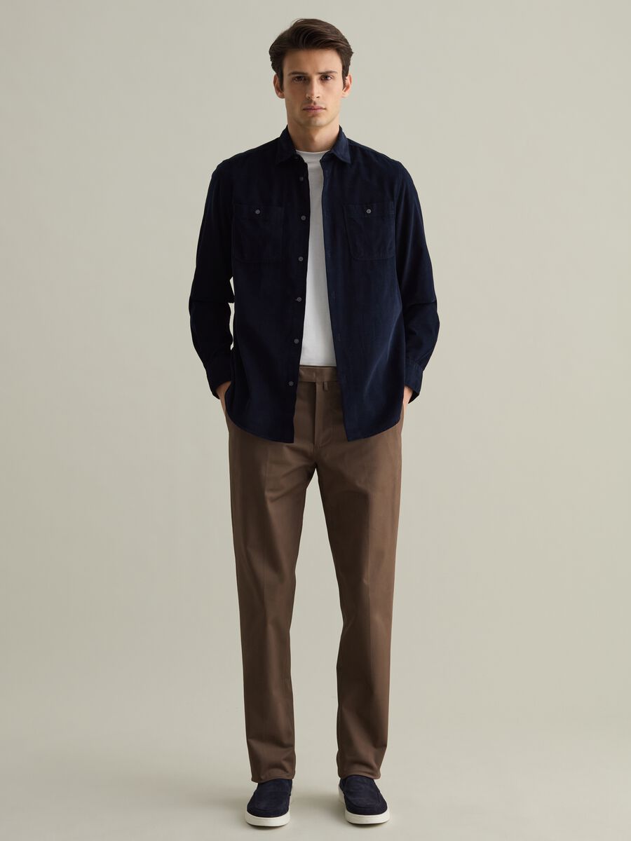 Contemporary cotton shirt with pockets_1