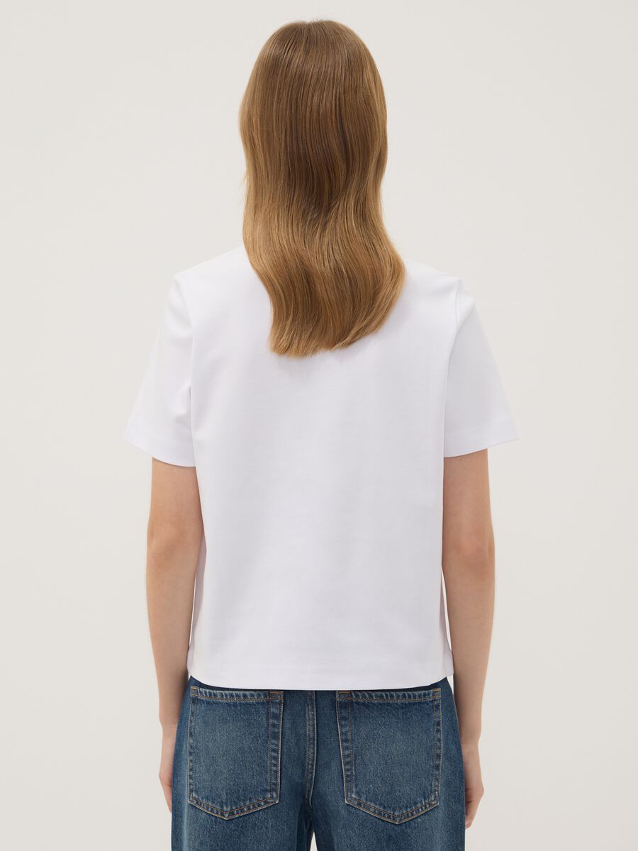 White relaxed-fit pure cotton short-sleeve T-shirt_3