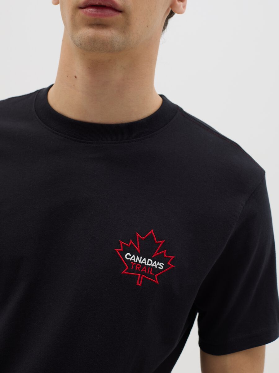 Canada's Trail black T-shirt with logo_2