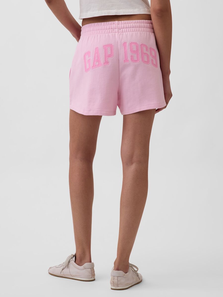 Cotton-blend shorts with elasticated waist_2