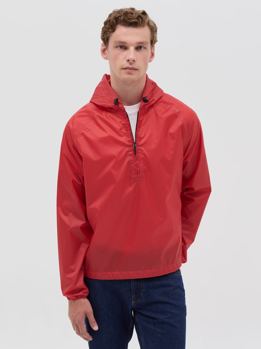 Essential waterproof half-zip jacket_0