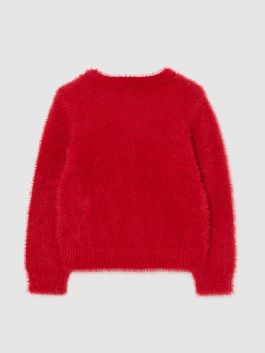 Cardigan rosso da bambina regular fit_1