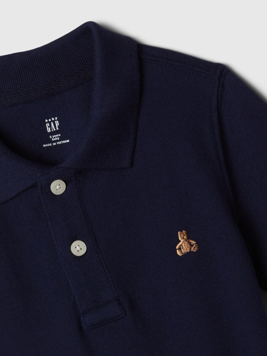 Pique polo shirt with embroidered bear_2