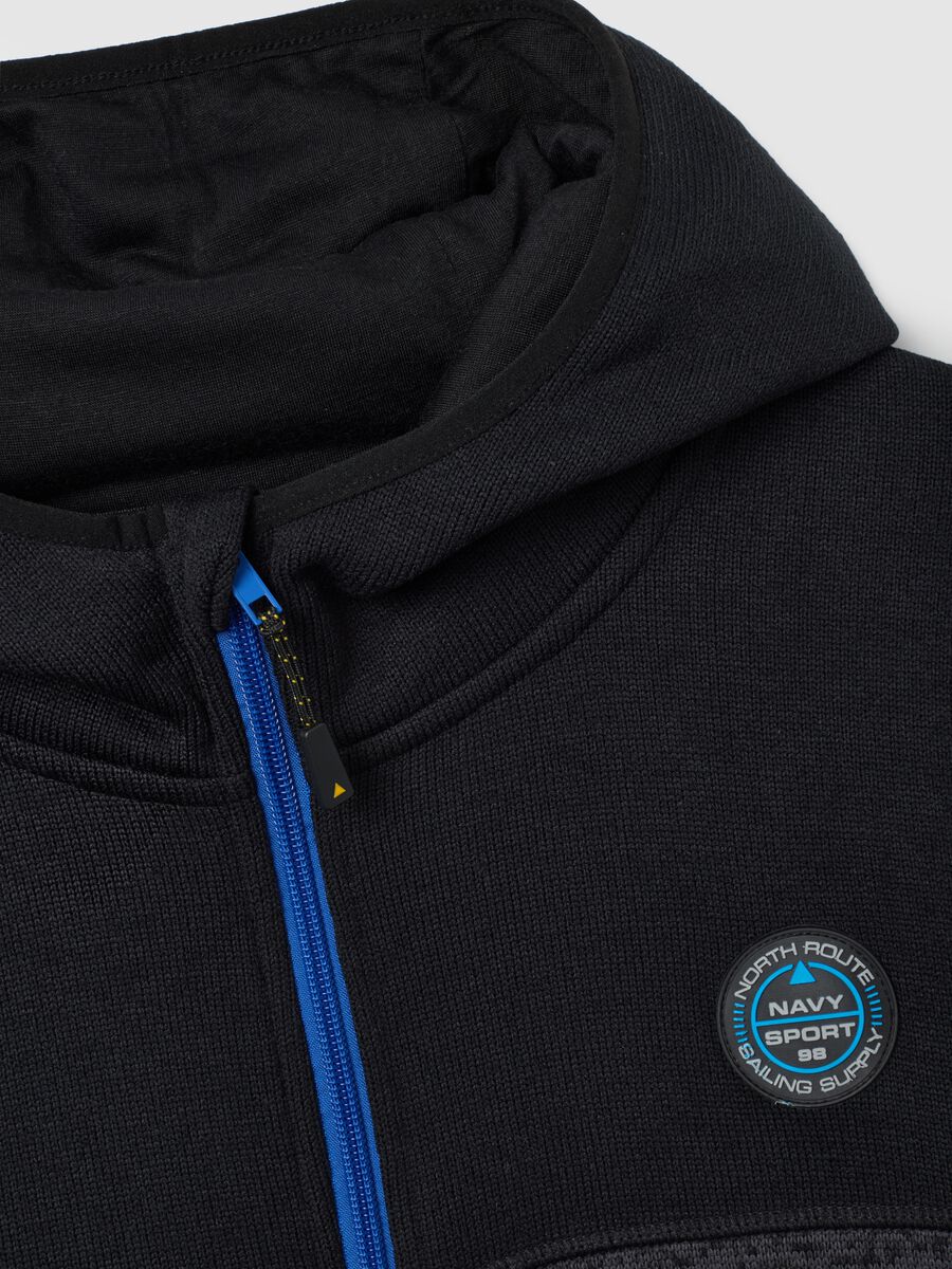 Heavy Black and Grey Jacket with Hood_5