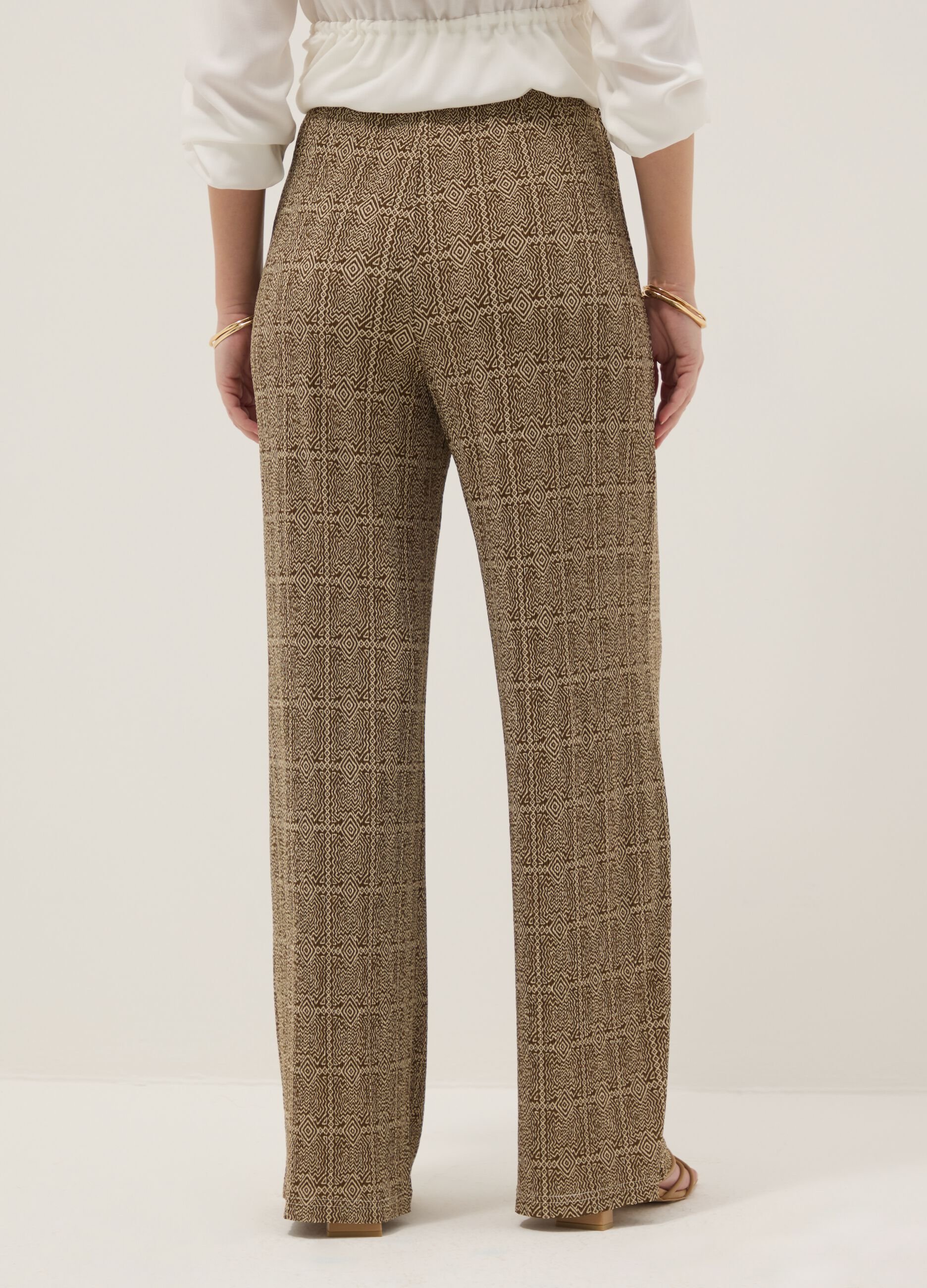 Brown maternity trousers relaxed fit