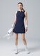Blue ALTAVIA COURT sports dress in stretch technical fabric_0