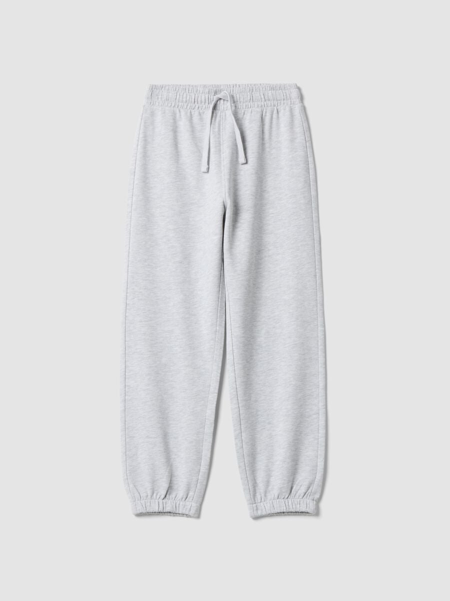 Grey jogger trousers in pure organic cotton_0