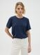 Women's blue regular fit t-shirt without closure_0