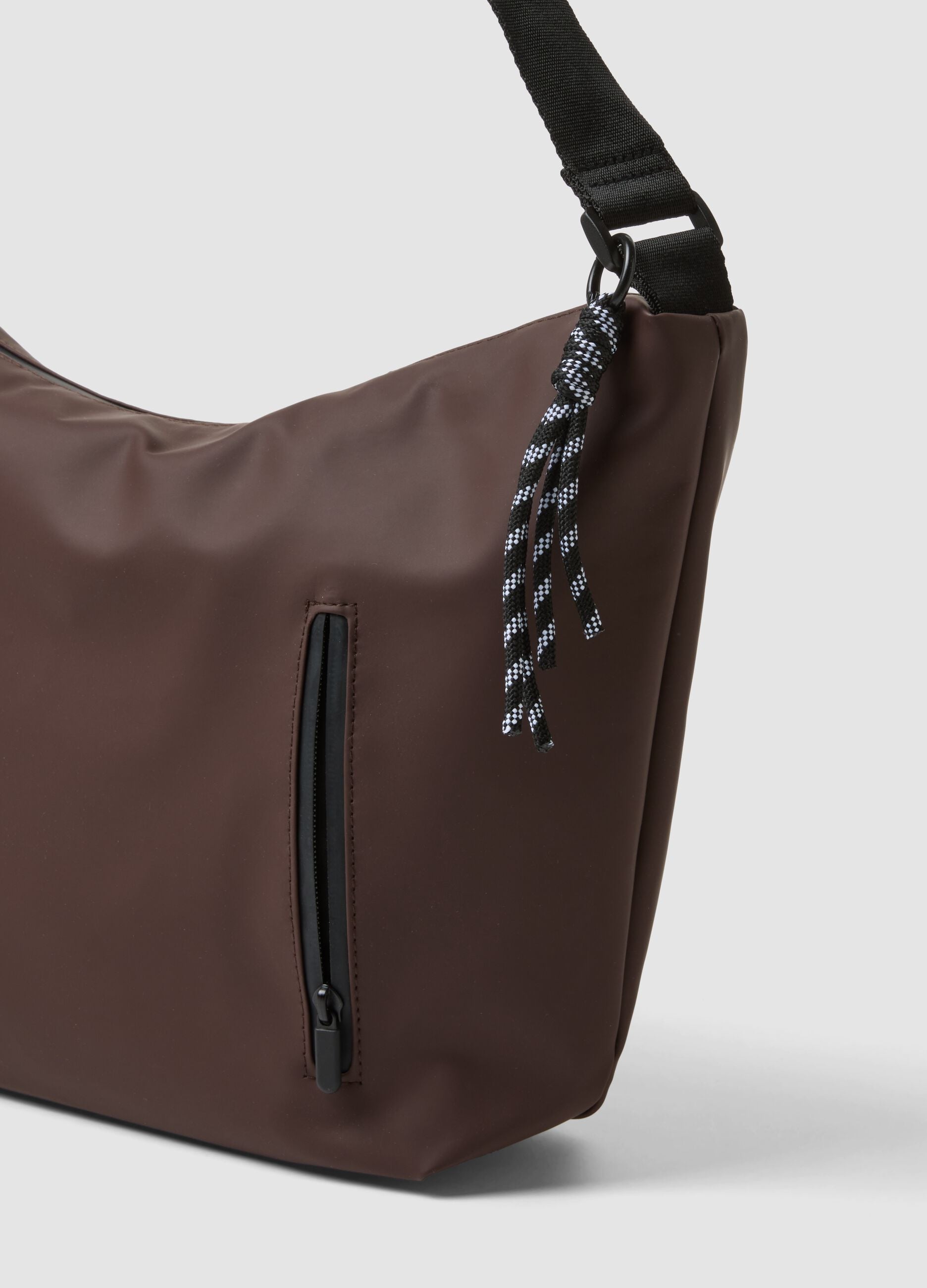 Brown shoulder bag with adjustable strap