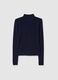 Blue fitted viscose blend sweater_4