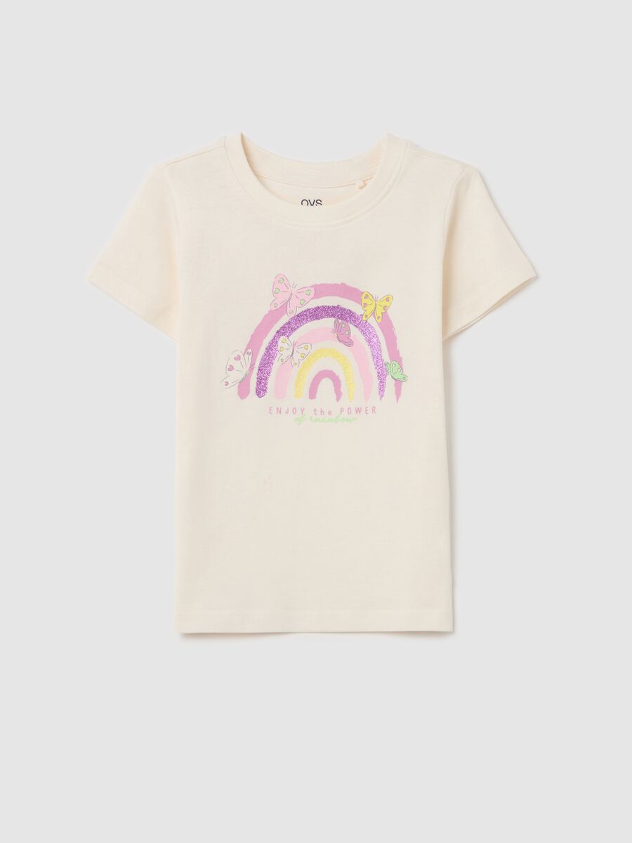 Cotton T-shirt with print_0
